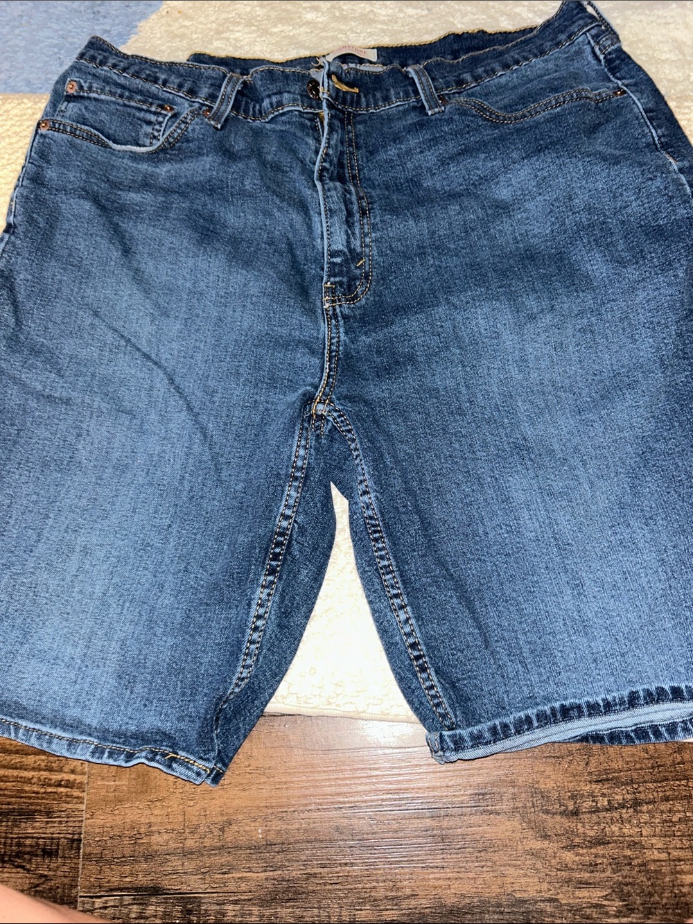 Signature by Levi Strauss Dark Blue Denim Jean Shorts